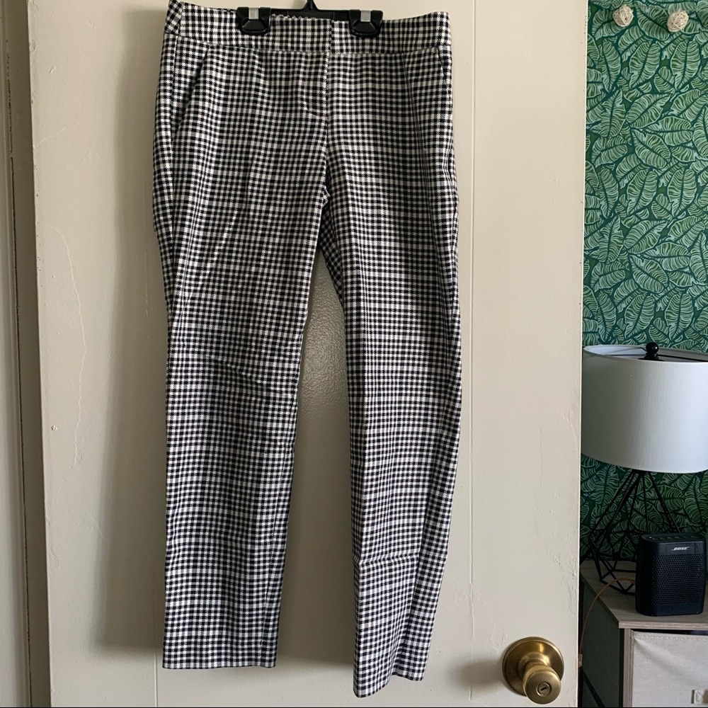 Houndstooth crop dress pants
